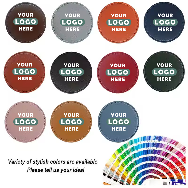 Waterproof PU Coasters Custom Branded for Events Home Restaurants HLCOA1005